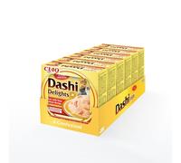 INABA Dashi Delights, Delicati Fiocchi in Brodo di Pollo con Tonno e Salmone - 6 Coppette x 70 gr - Cibo Umido per Gatti con Brodo Dashi - Snack per Gatti Ricco di Proteine - Pasto Complementare