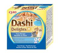 INABA Dashi Delights, Delicati Fiocchi in Brodo per Gatti con Tonno - Cibo Umido Complementare con Dashi - Snack per Gatti Ricco di Proteine, Ingredienti Naturali - 1 x 70 gr