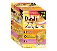 INABA Dashi Delights Silky Broth, Delicati Fiocchi in Brodo per Gatti in 3 Varietà di Pollo - 12 Buste x 40 gr - Snack con Ingredienti Naturali - Cibo Umido per Gatti Complementare