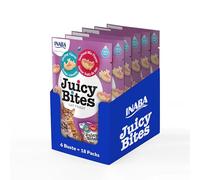 INABA Juicy Bites Bocconcini per Gatti ai Gamberi e Frutti di Mare - 6 Buste (18 Packs x 11,3gr) - Snack Semi Umido per Gatti in Forme Diverse, Cibo per Gatti Senza Conservanti o Coloranti Artificiali