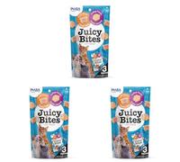 INABA Juicy Bites Bocconcini per Gatti Gusto Granchio e Capesante - 1 Busta (3 Packs x 11,3gr) - Snack Semi Umido per Gatti in Forme Diverse - Cibo per Gatti Senza Conservanti o Coloranti Artificiali