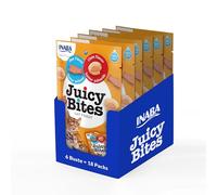 INABA Juicy Bites Bocconcini per Gatti Gusto Pesce e Vongole - 6 Buste (18 Packs x 11,3gr) - Snack Semi Umido per Gatti in Forme Diverse - Cibo per Gatti Senza Conservanti o Coloranti Artificiali