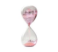 INACMWIH Clessidra in Vetro con Glitter, Timer a Sabbia per la Casa, Ufficio e Famiglia, Rosa, 12x5 cm