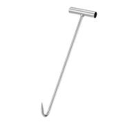 INACMWIH Gancio per tombino per fognature e porte scorrevoli di sollevamento, versatile, 60 cm, argento