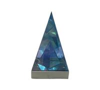 INACMWIH Lampada acrilica piramide moderna ricaricabile 3D luce per la scrivania della camera da letto dell'hotel