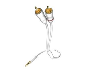 Inakustik 0.5m Star MP3 Audio Cable cavo audio 0,5 m 3.5mm 2 x RCA Bianco