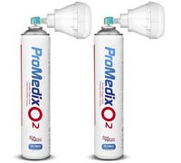 Inalatore di ossigeno portatile Promedix PR-994 da 12 litri in bomboletta al 99,4% con Boccaglio (2)