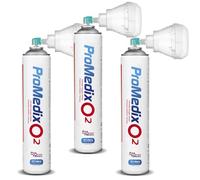 Inalatore di ossigeno portatile Promedix PR-994 da 12 litri in bomboletta al 99,4% con Boccaglio (3)