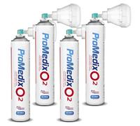 Inalatore di ossigeno portatile Promedix PR-994 da 12 litri in bomboletta al 99,4% con Boccaglio (4)