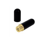 Inalatore di Poppers portatile in alluminio nero - Flacone discreto, impermeabile, formato tascabile, riutilizzabile, compatto e resistente, accessorio per aromi liquidi