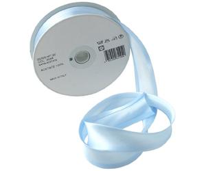 Inastri - Nastro sbieco di Raso Acetato 25/5/ 5 mm, Celeste 2044