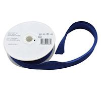 Inastri Nastro sbieco per rilegatura a rotolo, poliestere cotone, blu scuro, 20 m, 25/5/5/mm, confezione da 1