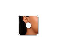 Inateannal Acrilico Grandi Orecchini Rotondi Orecchini A Cerchio Bianco Grande Disco Moneta Borchie Cerchio Geometrico Resina Penzolare Vintage Bottone Borchie Gioielli Per Le Donne