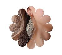Inateannal Boho Filigrana Foglia Goccia Orecchini Foglia D'oro Lampadario Orecchini A Grappolo Foglia Gancio Orecchini Etnici Super Leggero Orecchini Gioielli Per Donne E Ragazze
