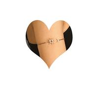 Inateannal Bracciale Superiore di Cristallo Sole Luna CZ Bangle Aperto Banda Gioielli per Donne e Ragazze