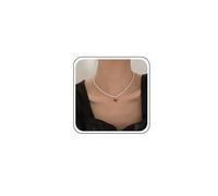 Inateannal Collana Girocollo Di Perle Boho Collana Pendente Di Ciliegie Rosse Collana A Catena Di Perle D'oro Collana Di Perle Barocca D'epoca Collana A Catena Gioielli Per Le Donne