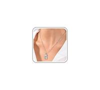 Inateannal Collana girocollo vintage con cristallo contro il malocchio, collana girocollo rettangolare collana con ciondolo turco occhio blu collana gioielli per le donne, Zinco