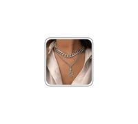 Inateannal Collane A Catena Stratificate Collana D'argento Con Ciondolo A Forma Di Serpente Cubano Collane A Girocollo Animale Catena Di Serpenti Per Le Donne