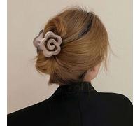 Inateannal Fermagli per capelli con artiglio a fiore opaco clip per capelli bianchi medi clip per capelli spessi in plastica antiscivolo forte tenuta artiglio camelia accessori per capelli