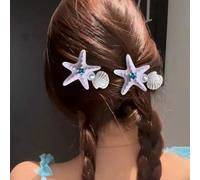 Inateannal Grande Stella Marina Capelli Barrette Perla Conchiglia Capelli Clip Estate Stella Marina Conchiglia Fermagli Viola Resina Stella Di Mare Forcine Hawaiano Spiaggia Fermaglio Per Le Donne