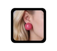 Inateannal Grandi Orecchini A Sfera In Acrilico Rosa Orecchini A Mezza Cupola Grandi Orecchini A Sfera Tondi In Resina Borchie Tonde Colore Caramella Borchie Tonde Gioielli Acrilici Di Dichiarazione