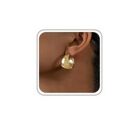 Inateannal Orecchini A Cerchio Grandi E Spessi A Forma Di C Orecchini A Cerchio Dichiarazione Orecchino Geometrico Chunky Oro Cerchio Aperto Borchie Gioielli Per Le Donne