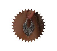 Inateannal Orecchini A Cuore In Filigrana D'argento Boho - Goccia D'amore Tribali Etnici Scolpiti Per Donne E Ragazze