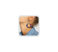 Inateannal Orecchini pendenti rotondi in resina multicolore, orecchini geometrici quadrati in acrilico, vintage, grandi dischi, esagerati, rettangolari, gioielli da donna, Grande, Zinco