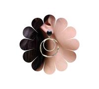 Inateannal Orecchini Vintage A Cerchio Vuoto Orecchini D'oro A Goccia Cerchio Grande Orecchini A Disco Smalto Nero Orecchini A Perno Cerchio Strutturato Gioielli Per Donne E Ragazze