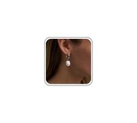 Inateannal Perla Cerchio Goccia Orecchini Boho Barocco Perla Orecchini Argento Huggie Cerchio Orecchino Matrimonio Sposa Perle Orecchino Gioielli Per Le Donne
