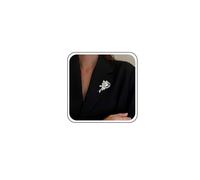Inateannal Strass Perla Fiore Spilla Pin Grande Cristallo Fiore Spilla Pin Grande Perla Lapel Spilla Argento Cristallo Perla Pin Fiore Clip Lapel Pin Cz Nozze Corsage Gioielli Per Le Donne