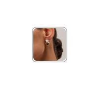 Inateannal Vintage Crystal Heart Drop Earrings Orecchini D'oro Puffy Heart Dangle Orecchini A Perno Zirconia Cubica Strass Love Heart Earrings Gioielli Per Donne E Ragazze