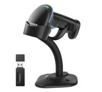 Inateck 2D Lettore Barcode Wireless con Supporto Intelligente, Lettore Codice a Barre Bluetooth, Barcode Scanner con App e SDK, Pistola Barcode con Batteria da 2600mAh, BCST-35