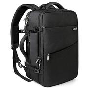 Inateck 35L Zaino da Viaggio Bagaglio a Mano Uomo e Donna, Nero | Zaino per Laptop Resistente agli Schizzi, per Notebook da 15,6-17 Pollici, Zaini Cabina Omologato per i Voli, Weekend/Lavoro