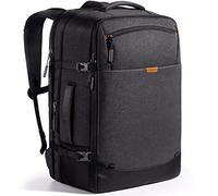 Inateck 38.5-46.2L Zaino Viaggio Espandibile, Bagaglio a Mano, per Uomo e Donna Compatibile con 15.6 Pollici Laptop, Resistente agli Spruzzi, Nero