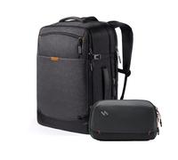 Inateck 38.5-46.2L Zaino Viaggio Espandibile + Organizer Elettronico Portatile, Set Resistente agli Spruzzi, Bagaglio a Mano per Uomo e Donna Compatibile con 15.6 Pollici Laptop, per Cavi, Power Bank,