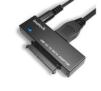 Inateck - Adattatore USB 3.0 convertitore a SATA, Adattatore per Dischi da 2,5/3,5 HDD SSD con 12V 2A, Adattatore