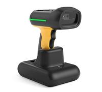 Inateck Scanner Barcode Industriale Wireless, Scanner 2D QR con Base di Ricarica Intelligente, IP67 Impermeabile e Antipolvere, Batteria 2600mAh, Scanner Manuale con App & SDK, BCST-75S