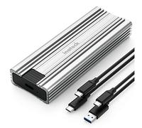 Inateck Case SSD M.2 NVMe SATA, Alluminio USB3.2 Gen2 10Gbps M.2 NVMe SATA SSD Supporto 2242/2260/2280 Compatibilità con Windows, Linux e Mac, supporto UASP&TRIM, con Cavi USB A-C e USB C-C