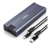 Inateck Case SSD M.2 NVMe SATA, Alluminio USB3.2 Gen2 10Gbps M.2 NVMe SATA SSD Supporto 2242/2260/2280 Compatibilità con Windows, Linux e Mac, Supporto UASP&Trim, con Cavi USB A-C e USB C-C, FE2025
