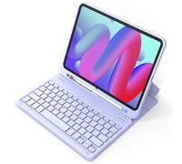 Inateck Custodia per tastiera compatibile con iPad 10 Gen 2022, iPad Air 5/4 (2022/2020) da 10,9 pollici, iPad Pro 11 4/3/2/1, QWERTZ, con portapenne, rimovibile, KB04002 (viola)