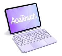 Inateck Custodia Tastiera iPad A16/10a Gen, Ultraleggera 450g | Per iPad Air 11" M4/M3/M2, Air 5/4, Pro 11", magnetico rimovibile 1s, touchpad, supporto vert/orizz, AceTouch, Viola