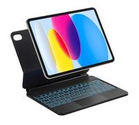 Inateck Custodia tastiera magnetica per iPad 10ª generazione 10,9 pollici/11ª generazione 2025 A16 11 pollici : supporto flottante, retroilluminazione 7 colori e trackpad, KB09119-10