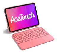 Inateck Custodia Tastiera per iPad 11a/10a Gen, iPad 10a (10,9")/11a Gen (2025 A16), Air 11" M4/M3/M2, Air 6/5/4a, Pro 11 4a-1a, Tastiera Ultralight Rimovibile con Touchpad, Rosso AceTouch