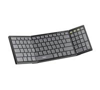 Inateck Tastiera pieghevole wireless con tastierino numerico, tastiera pieghevole Bluetooth multi-dispositivo con funzione intelligente AI, design portatile per iPad/iPhone/Android/Windows/Tablet, con