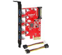 Inateck KTU3FR-4P 4 porte PCI Express card desktop usb Controller, Fresco FL1100 chipset compatible Windows XP/Vista/7/8, Include un 4pin to 2x15pin Cable + un 15pin to 2x15pin SATA Y-Cable