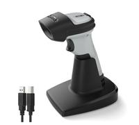 Inateck Lettore Codice a Barre con Base Ricevitore 2.4G, Bluetooth | Wireless 2.4G e Bluetooth, Batteria 180 Giorni, Scansione da Schermo, USB Cablato, Antiurto, per iOS Android Windows