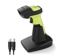 Inateck Lettore Codice a Barre con Base Ricevitore 2.4G, Bluetooth | Wireless 2.4G e Bluetooth, Batteria 180 Giorni, Scansione da Schermo, USB Cablato, Antiurto, per iOS Android Windows