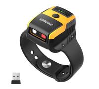 Inateck Lettore Codice a Barre Indossabile 1MP 2D QR, Scanner da Polso a Mani Libere con Controllo Vocale, Inclinazione Ergonomica 10°, Bluetooth 5.3, Leggero (60g) per Smistamento