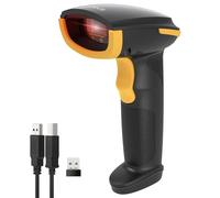 Inateck Lettore di Codici a Barre, Pistola per Codici a Barre Wireless Plug and Play, 2600mAh Batteria, Barcode Scanner con APP e SDK, Compatibile con PC Computer Android iOS iPhone (CCD 1D)